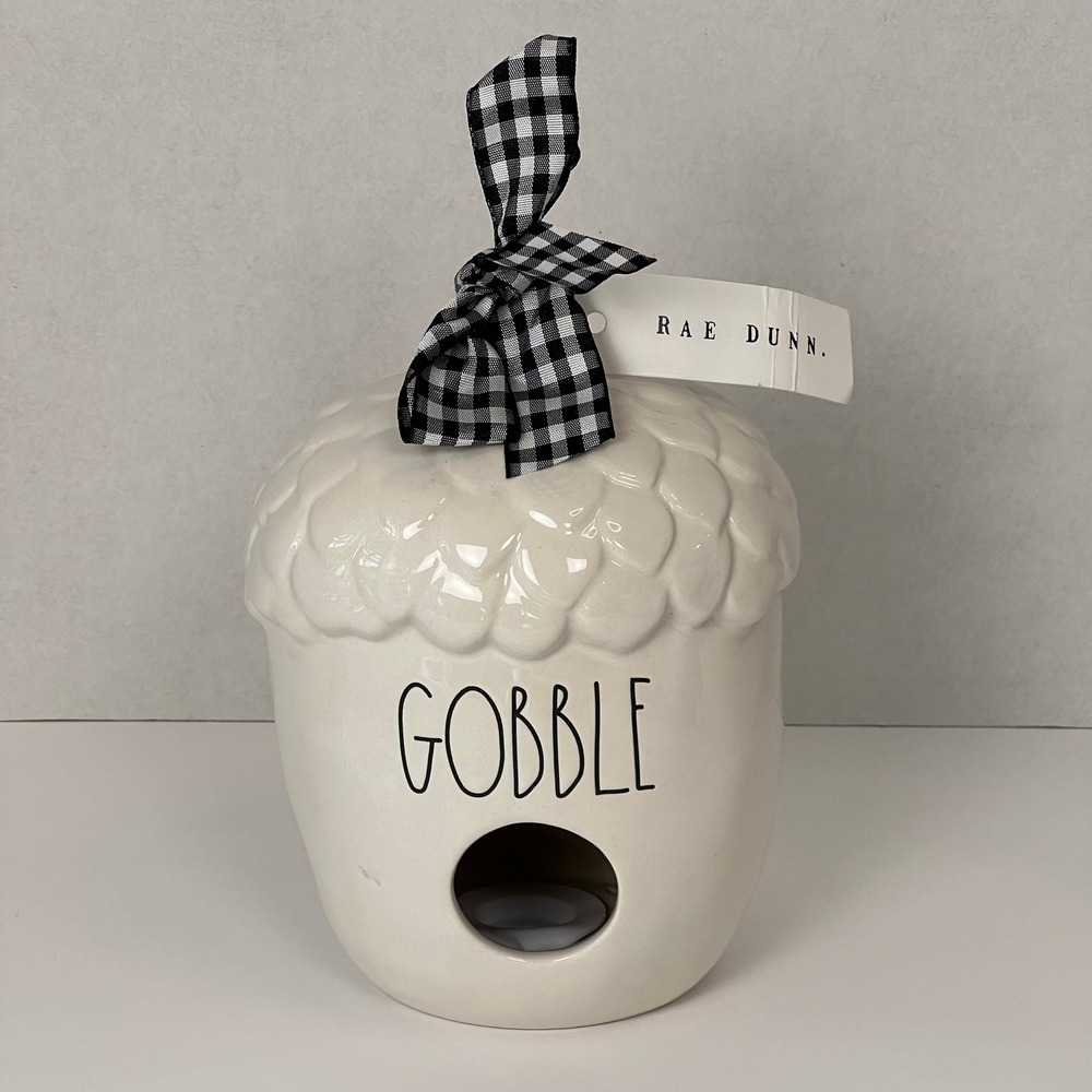 Rae Dunn Gobble Acorn Birdhouse Thanksgiving‎ Fall Farmhouse Decor